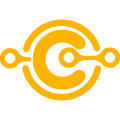 Logo de Crony en amarillo.
